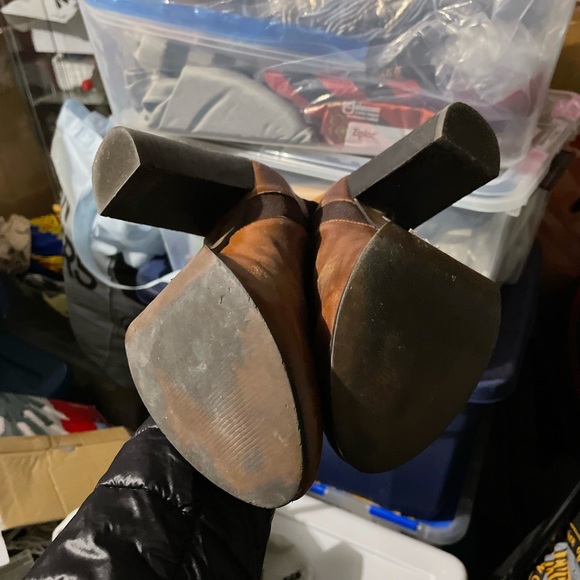 Brown Leather Ankle Boots - Picture 3 of 4